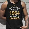 March 1964 Birthday Life Begins In March 1964 V2 Unisex Tank Top Gifts for Him