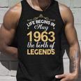 May 1963 Birthday Life Begins In May 1963 V2 Unisex Tank Top Gifts for Him