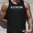 Mens Electrician Definition - Funny Dictionary Gift Unisex Tank Top Gifts for Him