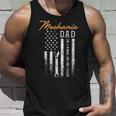 Mens Mechanic Dad Like A Normal Dad Only Cooler Usa Flag Unisex Tank Top Gifts for Him