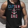 Mens Patriotic Captain Dad American Flag Boat Owner 4Th Of July Unisex Tank Top Gifts for Him