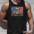 Mens Pitbull Dad American Pit Bull Dog Us Flag 4Th Of July Unisex Tank Top Gifts for Him