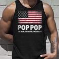 Mens Pop Pop The Man Myth Legend Fathers Day 4Th Of July Grandpa Unisex Tank Top Gifts for Him