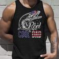 Mens Reel Cool Dad Sunglasses American Flag 4Th Of July Fishing Unisex Tank Top Gifts for Him