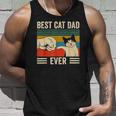 Mens Vintage Best Cat Dad Ever Bump Fit Classic Unisex Tank Top Gifts for Him