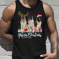 Merry Christmas American Akita Santa Light Reindeer Snow T-Shirt Unisex Tank Top Gifts for Him