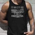 My Papa Is My Hero Firefighter For Grandchild Kids Unisex Tank Top Gifts for Him