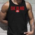 Oak Island Canada Flag Vintage Red Text Unisex Tank Top Gifts for Him
