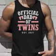 Official Dad Of Twins 2021 Father Girls Funny Twin Dad Unisex Tank Top Gifts for Him