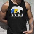Papa Bear Support Down Syndrome Awareness Fathers Day Unisex Tank Top Gifts for Him