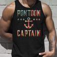 Patriotic Pontoon Captain Vintage Us Flag July 4Th Boating Unisex Tank Top Gifts for Him