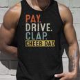 Mens Pay Drive Clap Cheer Dad Cheerleading Father Day Cheerleader Tank Top Gifts for Him