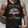 Poppy Grandpa Gift In A World Full Of Grandpa Sharks Be A Poppycorn Unisex Tank Top Gifts for Him
