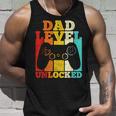 Mens Pregnancy Announcement Dad Level Unlocked Soon To Be Father V2 Tank Top Gifts for Him