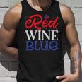 Red Wine Blue 4Th Of July Wine Red White Blue Wine Glasses V2 Unisex Tank Top Gifts for Him