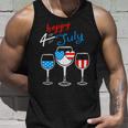 Red Wine Blue 4Th Of July Wine Red White Blue Wine Glasses V4 Unisex Tank Top Gifts for Him