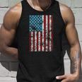 Retro Style 4Th July Usa Patriotic Distressed America Flag Unisex Tank Top Gifts for Him