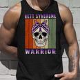 Rett Syndrome Warrior Skull Women Vintage Purple Ribbon Rett Syndrome Rett Syndrome Awareness Unisex Tank Top Gifts for Him