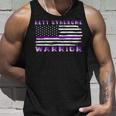 Rett Syndrome Warrior Usa Flag United States Flag Purple Ribbon Rett Syndrome Rett Syndrome Awareness Unisex Tank Top Gifts for Him