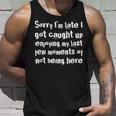 Sarcastic Late To Work For Employees Boss Coworkers Unisex Tank Top Gifts for Him