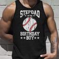 Stepdad Of The Birthday Boy Baseball Lover Vintage Retro Unisex Tank Top Gifts for Him