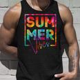 Summer Vibes Tie Dye Hello Summer Vacation Unisex Tank Top Gifts for Him