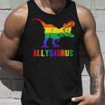 T Rex Dinosaur Lgbt Gay Pride Flag Allysaurus Ally Unisex Tank Top Gifts for Him