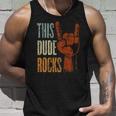 This Dude Rocks Rock N Roll Heavy Metal Devil Horns Unisex Tank Top Gifts for Him