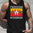 Three Finger Salute Myanmar Freedom Unisex Tank Top Gifts for Him