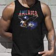 Usa Flag America Font Eagle Flashes For Men And Women Unisex Tank Top Gifts for Him