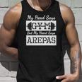 Venezuela My Head Says Gym But My Heart Says Arepas Unisex Tank Top Gifts for Him