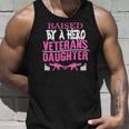 Veteran Veterans Day Raised By A Hero Veterans Daughter For Women Proud Child Of Usa Army Militar Navy Soldier Army Military Unisex Tank Top Gifts for Him