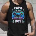 Video Game Birthday Party Papa Of The Birthday Boy Matching Unisex Tank Top Gifts for Him