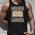 Vintage Censorship Book Reading Nerd I Read Banned Books Unisex Tank Top Gifts for Him