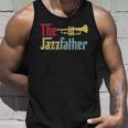 Vintage The Jazzfather Happy Fathers Day Trumpet Player Unisex Tank Top Gifts for Him
