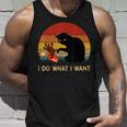 I Do What I Want Black Cat For Women Men Vintage Tank Top Gifts for Him