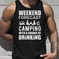 Weekend Forecast Camping With A Chance 21 Shirt Unisex Tank Top Gifts for Him