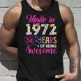 Womens 50 Year Of Being Awesome Made In 1972 Birthday Gifts Vintage Unisex Tank Top Gifts for Him