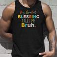 Womens My Greatest Blessing Calls Me Bruh Retro Mothers Day Unisex Tank Top Gifts for Him
