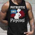 Womens Patriotic And Pregnant Baby Reveal 4Th Of July Pregnancy Unisex Tank Top Gifts for Him