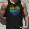 Womens Rainbow Cloudy Heart Lgbt Gay & Lesbian Pride Gift Unisex Tank Top Gifts for Him