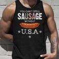 You Cant Spell Sausage Without Usa Funny Patriotic Unisex Tank Top Gifts for Him