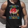 You Dont Have To Be Crazy To Camp Flamingo Beer CampingShirt Unisex Tank Top Gifts for Him
