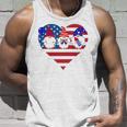 4Th Of July Gnomes American Flag Heart Fireworks Gnomes Unisex Tank Top Gifts for Him
