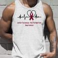 Arteriovenous Malformation Awareness Heartbeat Burgundy Ribbon Arteriovenous Malformation Support Arteriovenous Malformation Awareness Unisex Tank Top Gifts for Him