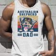 Mens Australian Shepherd Dad Father Retro Australian Shepherd Tank Top Gifts for Him