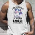 Barbercorn Funny Unicorn Dabbing Gift Like A Normal Barber But More Awesome Unisex Tank Top Gifts for Him