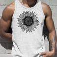 Be Kind Sunflower Minimalistic Flower Plant Artwork Unisex Tank Top Gifts for Him