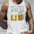 Beer Drinking Dont Worry Ive Had Both My Shots And Booster V2 Unisex Tank Top Gifts for Him