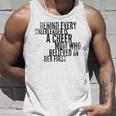 Behind Every Cheerleader - Mom That Believed - Proud Cheer Unisex Tank Top Gifts for Him